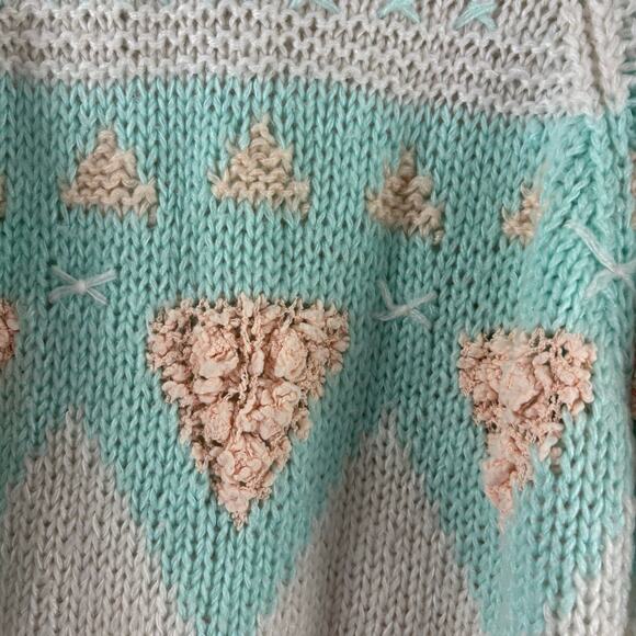 Forindi vintage women’s chunky knit acrylic pullover sweater sz Large - Picture 4 of 6